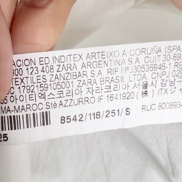 Zara S Womens Jewel Button Oversized Button Front Shirt Long Sleeve *flaw - Picture 9 of 11